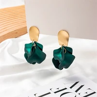 simple style big flower geometric gift accessories new sight stud earrings