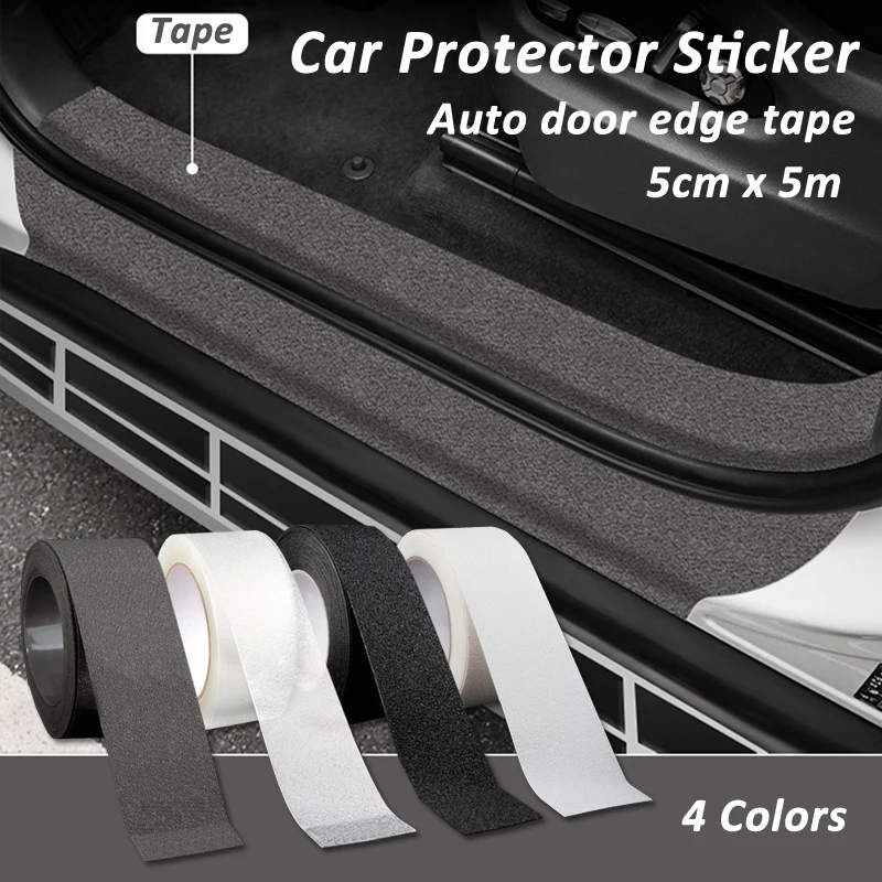 

5x5 Frosted Car Door Sill Protection Sticker Anti-wear Nano Door Edge Tape Sticker Anti-scratch Trunk Door Edge Protector Bumper