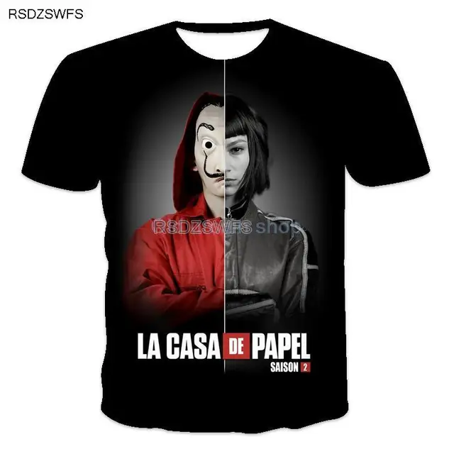 Camiseta la casa de papel aliexpress new arrivals