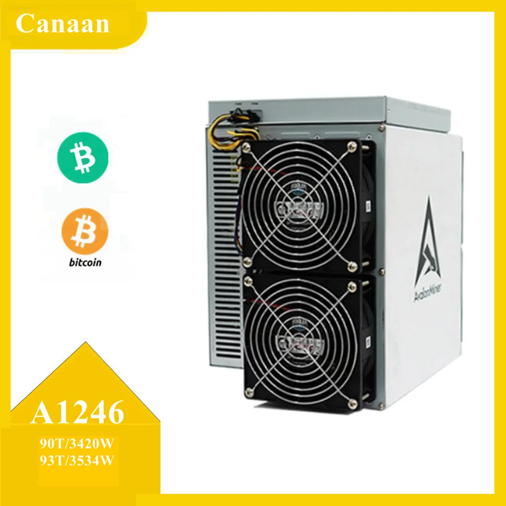 

Blockchain Bitcoin ASIC Miner Canaan Avalonminer 1246 90th 93th BTC Machine With 3420W 3534W PSU Included