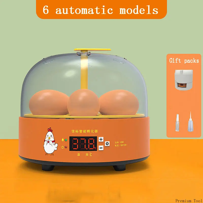 

Automatic Intelligence 6Eggs Incubator Temperature Humidity Control Incubator Chicken Birds Duck Goose 6 Eggs Brooder Farm Tools