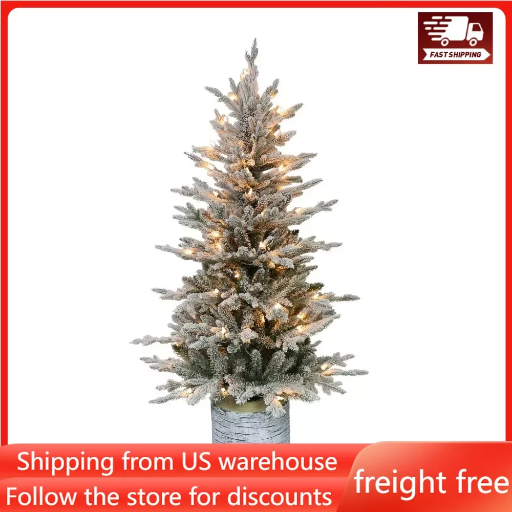 

4.5 Ft. Pre-Lit Potted Artificial Christmas Tree Christmas Decorations 2024 New Year 2024 Decoration New Year's Decor Pines Eve