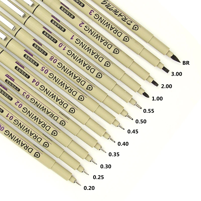 

2Pcs Markers Needle Pen Art Hand-painted Hook Line Pen Sketch Pens Stationery Set Art Supplies School Supplies Art Sakura Pen