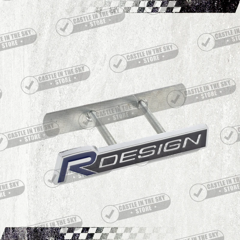 

3D наклейка на автомобиль R дизайн глянцевая черная голова передняя решетка значок металлическая наклейка эмблема для Volvo V40 V60 V70 XC40 XC60 XC90 S40 S80 D5