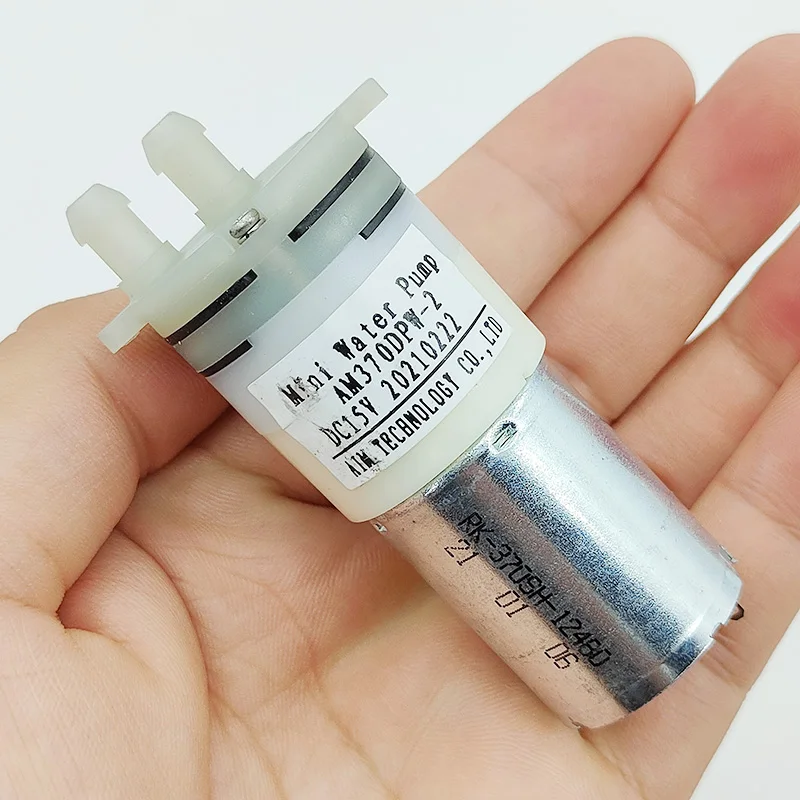 Фото Миниатюрный водяной насос DC 12V-24V 15V 18V Micro 370, диафрагменный насос 27 мм, самовсасывающий, для самостоятельной установки, для диспенсеров, для чайных столиков №2