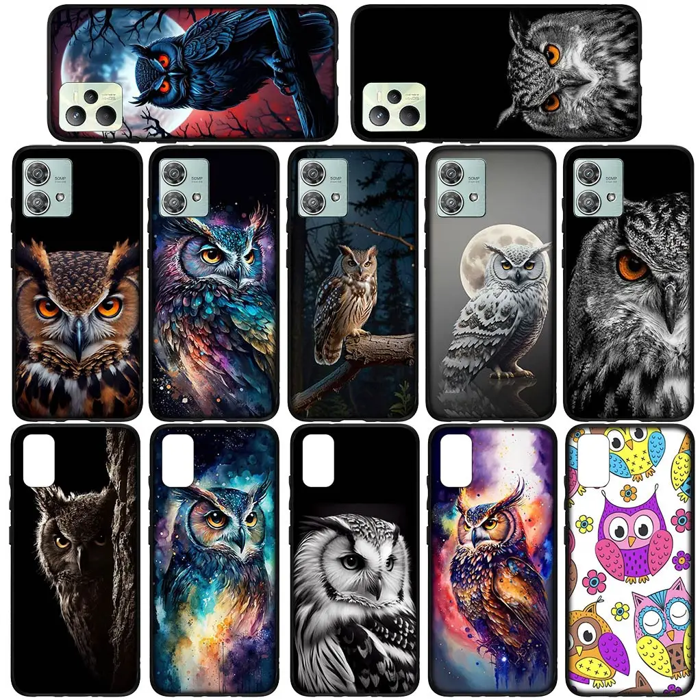 Wallpaper Owl Bird Cover Phone Case for Samsung Galaxy S22 S21 S20 Fe Ultra S8 Plus + S7 Edge M15 Flexible Coque