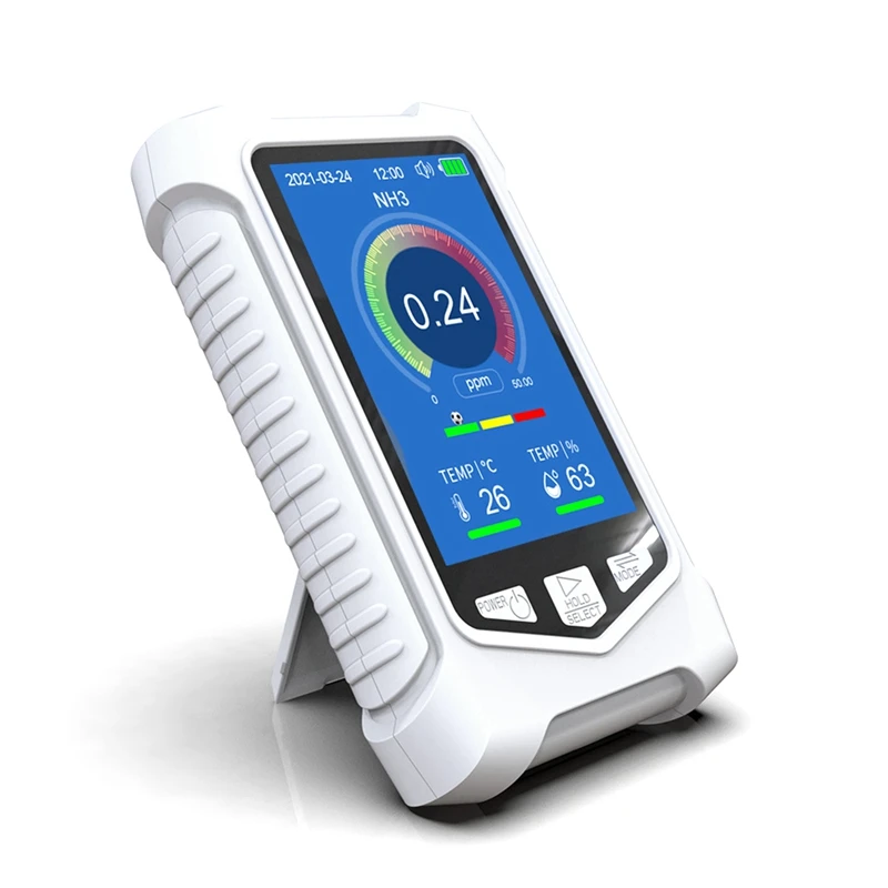 

1 Piece Ammonia Test Meter Ammonia Detector Ammonia Alarm Device 3.5 Inch LCD NH3 ABS