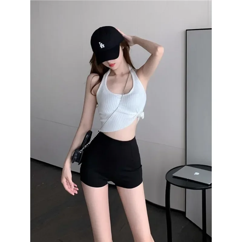 Черные женские весенне-летние верхняя одежда защитные шорты с защитой от