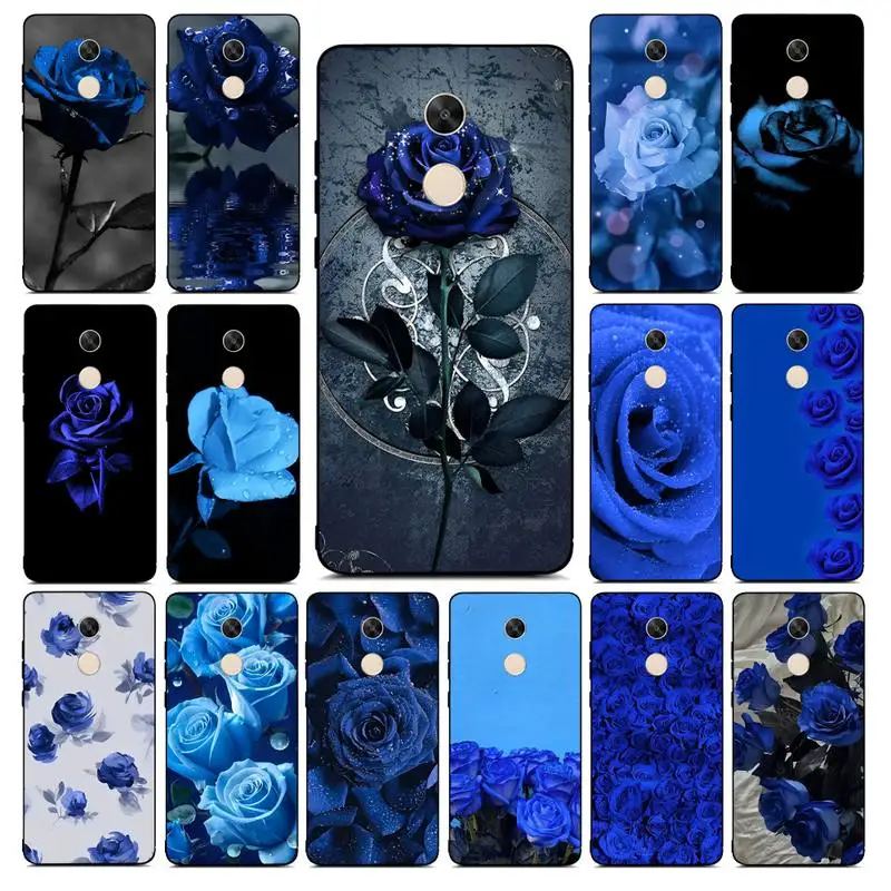 

Blue rose flower Phone Case for Redmi Note 8 7 9 4 6 pro max T X 5A 3 10 lite pro