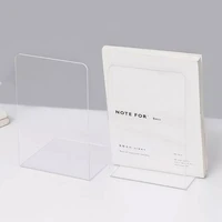 book stand 2pcs clear acrylic bookends l shaped desk organizer desktop book holder school stationery office accessories
