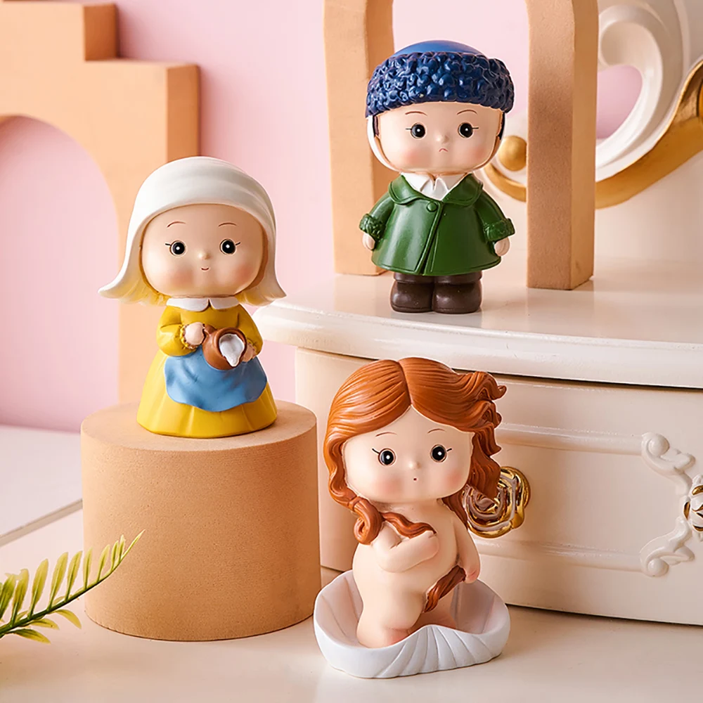 

Desk Office Decor Craft Home Decoration Blind Box Home Decor Artist Figurines Cute Ornament Indoor Living Room Decor Party Gift