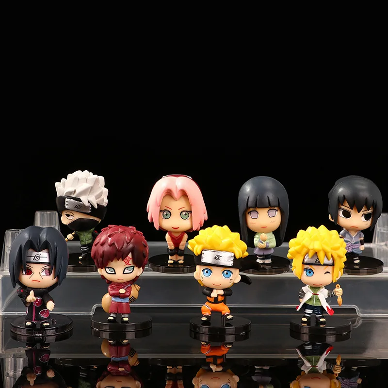 

NARUTO Sasuke Naruto Kakashi Haruno Sakura Hinata Gaara Itachi Q Version Action Figure Ornament Model Toys