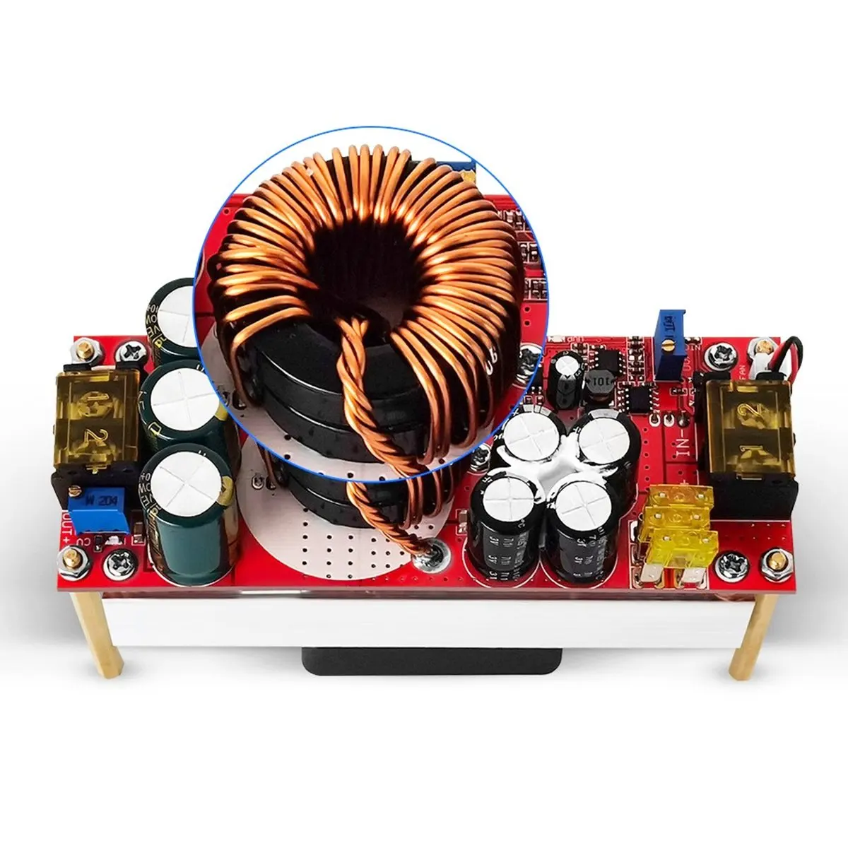 Фото Модуль повышения напряжения HFES 1500W DC-DC, 12-48В в 24-72В, 30А, регулируемый, с постоянным напряжением и током, для электромобилей №2