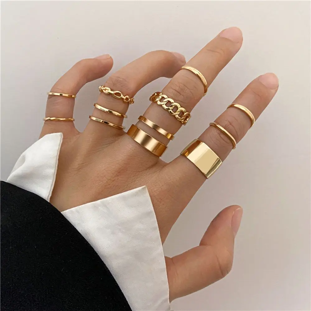 

Vintage Hollow Cross Open Geometric Fashion Jewelry Ring set Women Rings Midi Knuckle