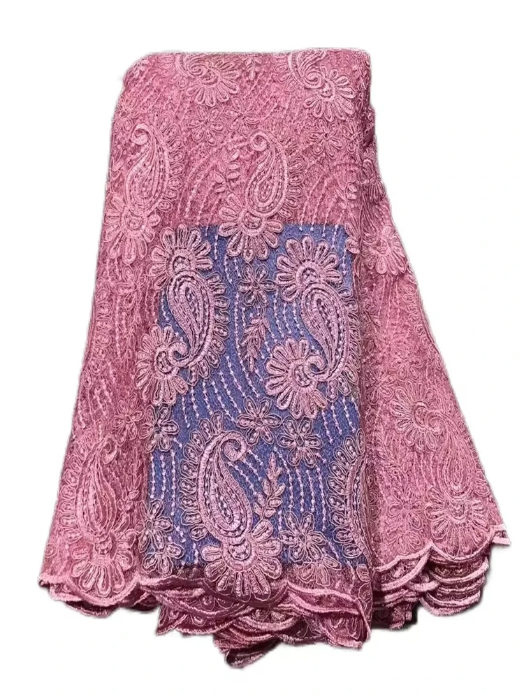 Африканская кружевная ткань нигерийская свадьба вышитые блестками французский