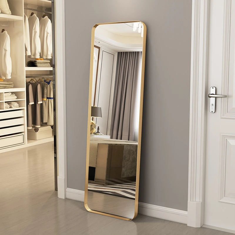 

Rectangle Large Mirrors Floor Gold Standing Big Size Mirrors Funky Compact Design Espejo Cuerpo Entero Bedroom Decoration