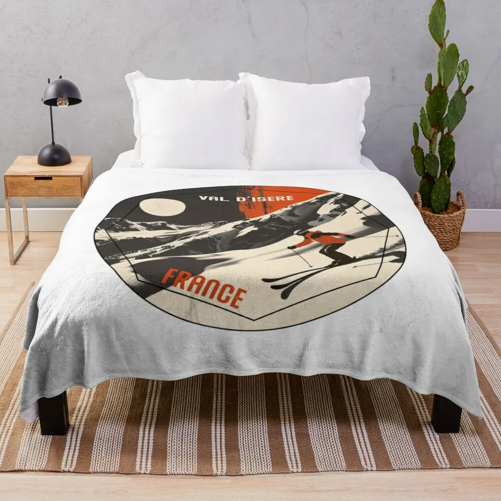 Одеяло для катания на лыжах во Франции одеяло рождественское украшение ретро