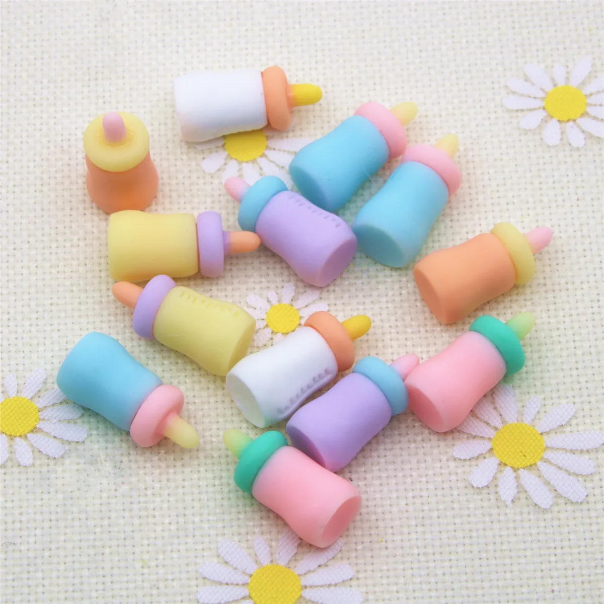 

10pcs 3D baby bottle Resin Flat back Cabochon For Art Supply Decoration Charm Craft Hair Bow Center