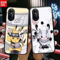 naruto pikachu cosplay clear phone case for huawei honor 20 10 9 8a 7 5t x pro lite 5g black etui coque hoesjes comic fash des