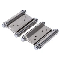 2 pcs 3 inch stainless steel hinge full mortise lock self closing double action spring door hinge with screw tear bar