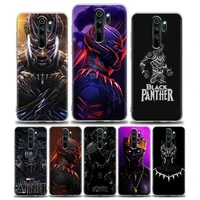 black panther marvel hero clear phone case for xiaomi redmi note 8pro 11 10 9 8 pro 7 8a 10s 11 k40 pro 5g soft tpu cover coque