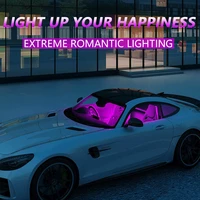 car atmosphere lights el neon wire strip light rgb multiple modes app sound control auto interior decorative ambient neon lamp