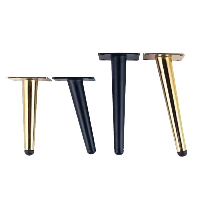 

10-35CM Metal Furniture Leg Support Gold Tapered Leveling Feet For Sofa Chairs Cabinet Wardrobe Bed Leg Protector Pad Hardware