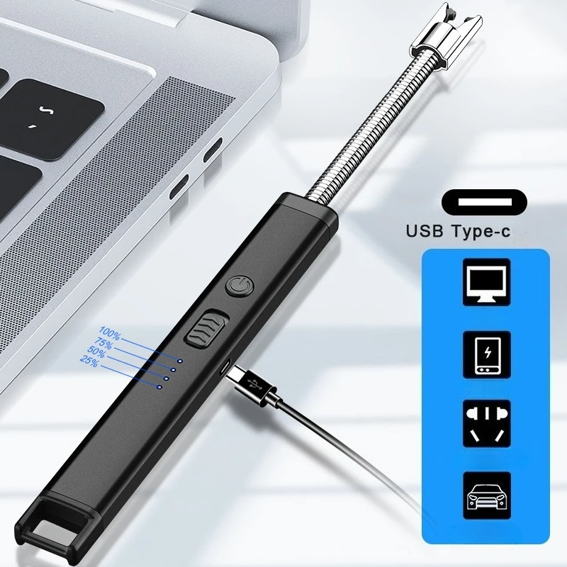 Кухонная USB электрическая дуговая зажигалка перезаряжаемая ветрозащитная