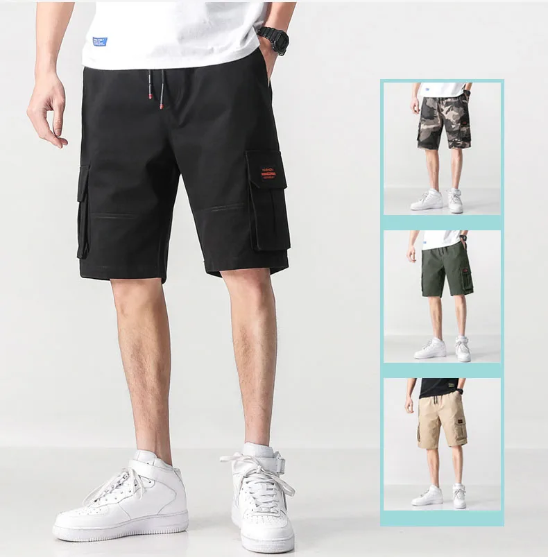 

New Summer Shorts Men Plus Size Mid Pants Casual Sports Street Overalls Shorts Fashion Tide Brand High Quality Short Pants Men