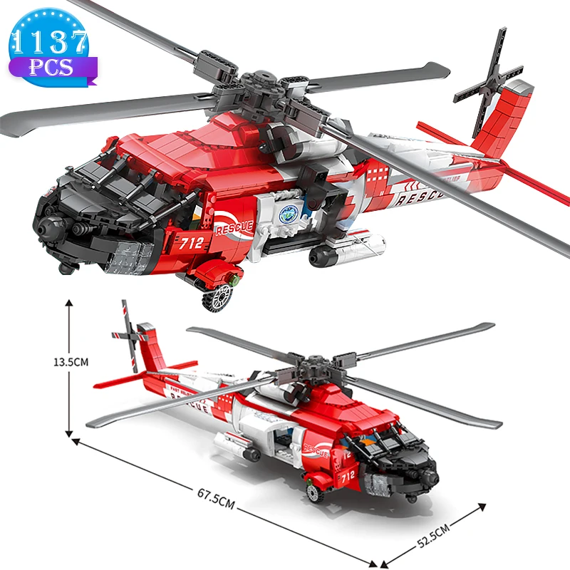 

Technical Function Helicopter Architecture Military Plane Building Blocks Children Educational Brick Toys Gifts for Adult Boys