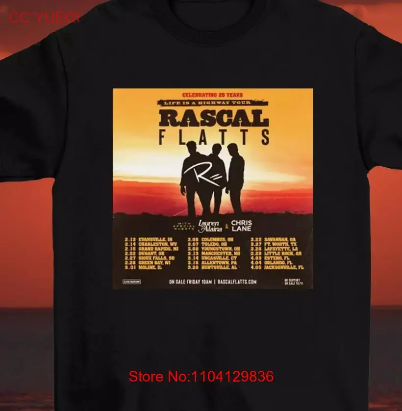 Футболка Rascal Flatts Anniversary Life is a Highway полный размер S-5XL