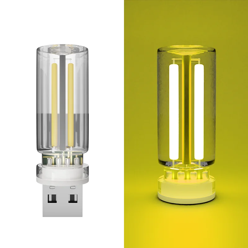 

Автомобильный USB-светильник Для Создания Атмосферы С Сенсорным Диммером, Светодиодная Лампа С Теплым И Холодным Белым Светом