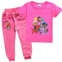 cute dino ranch t shirt kids dinosaur costume baby girls short sleeve tshirt jogging pants 2pcs sets toddler boys summer outfits