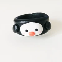 penguin cute kawaii animal ring band handmade jewelry accessory for girl boy women