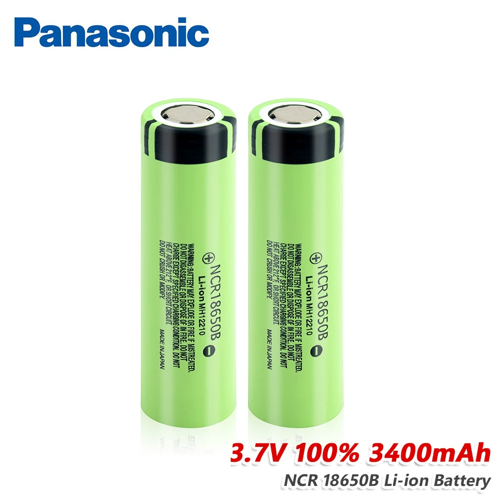 

for Panasonic Original NCR18650B 3.7v 3400mah 18650 Rechargeable Battery High Current Lithium Battery For Flashlight Batteries