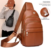 fashion chest bag for women new solid color crossbody bag large capacity multifunction one shoulder bag waterproof bags xa170h