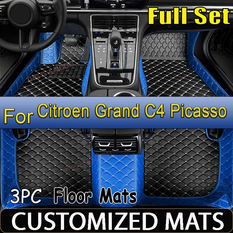 Автомобильные коврики для Citroen Grand C4 Picasso SpaceTourer 7seat 2014 ~ 2020 нескользящий кожаный