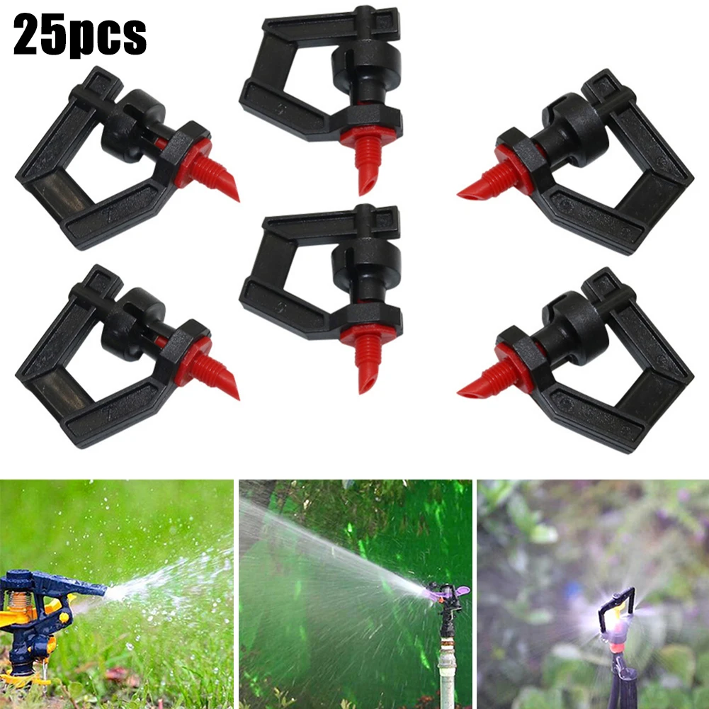 

25pcs Sprayer Nozzle Sprinklers Head 360° Rotating Atomizing Irrigation Spray Head Drip System Micro Rotor Sprinkler Garden Tool