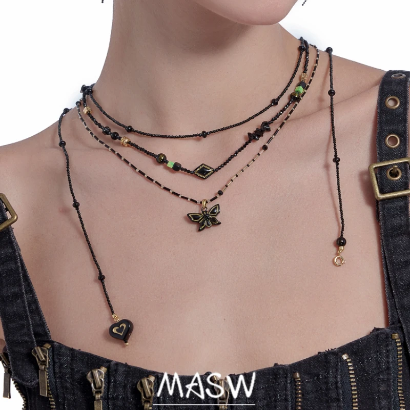 MASW оригинальный дизайн современные ювелирные изделия подвеска в виде бабочки