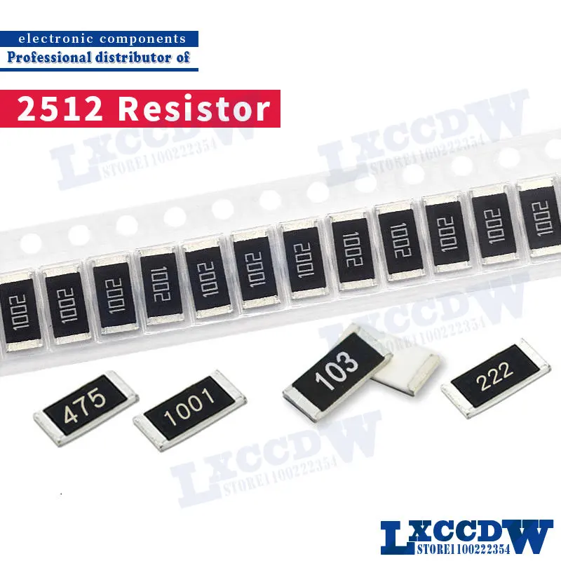 

50 шт. 2512 SMD чип фиксированный резистор 1 Вт 0.1R 0.01R 0.05R 0.001R 0.005R 0.33R 0.5R 1R 0R 10R 100R 1K 2W 0,01 0,1 0,33 0,05 1 0 Ом