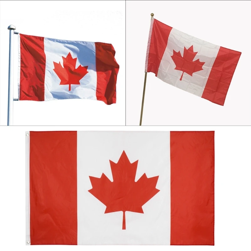 

Канада Канадский флаг 3x5Ft 150D Полиэстер Флаг страны Крытый / Открытый Яркие цвета Утолщение и более прочный