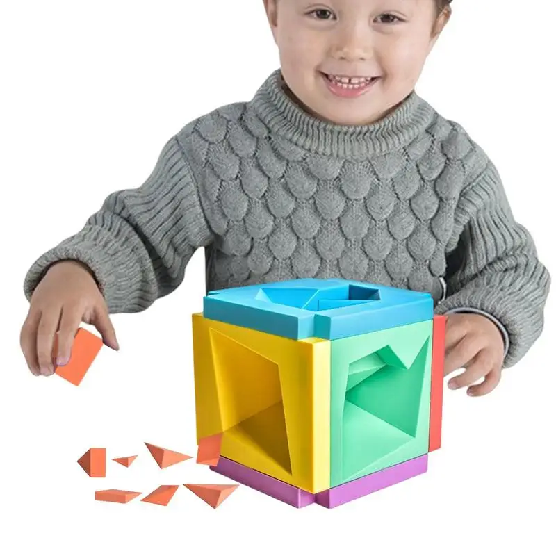 

3D Tangram Stereo Montessori Puzzles For Kids Fine Motor Skill Early Learning Preschool Educational Gift Game Puzzle STEM Gift