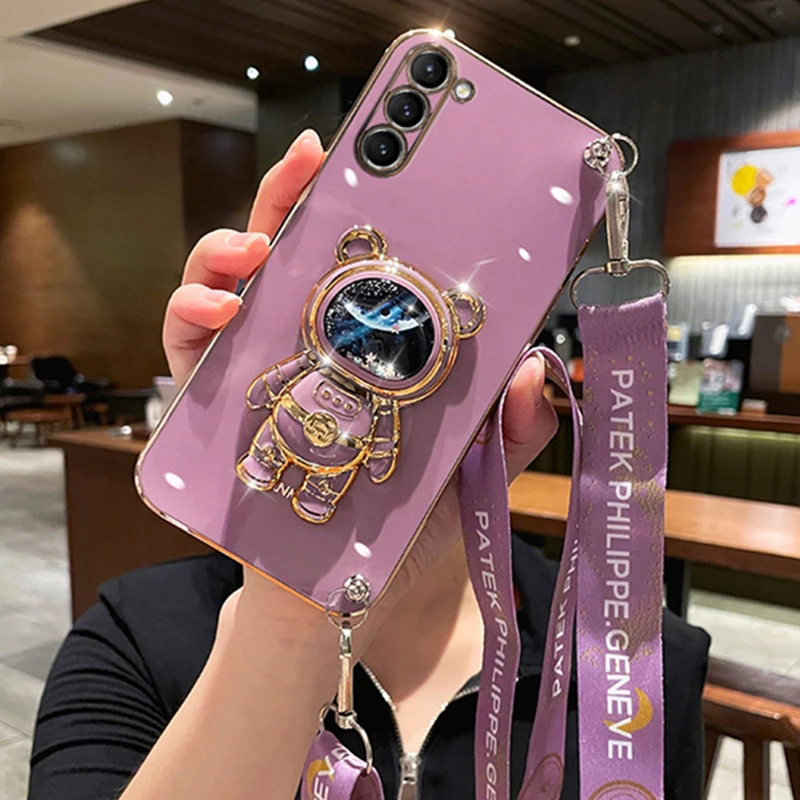 Кросс-боди шнурок с подвижным песком космический медведь кронштейн для Moto E32 G73 G82