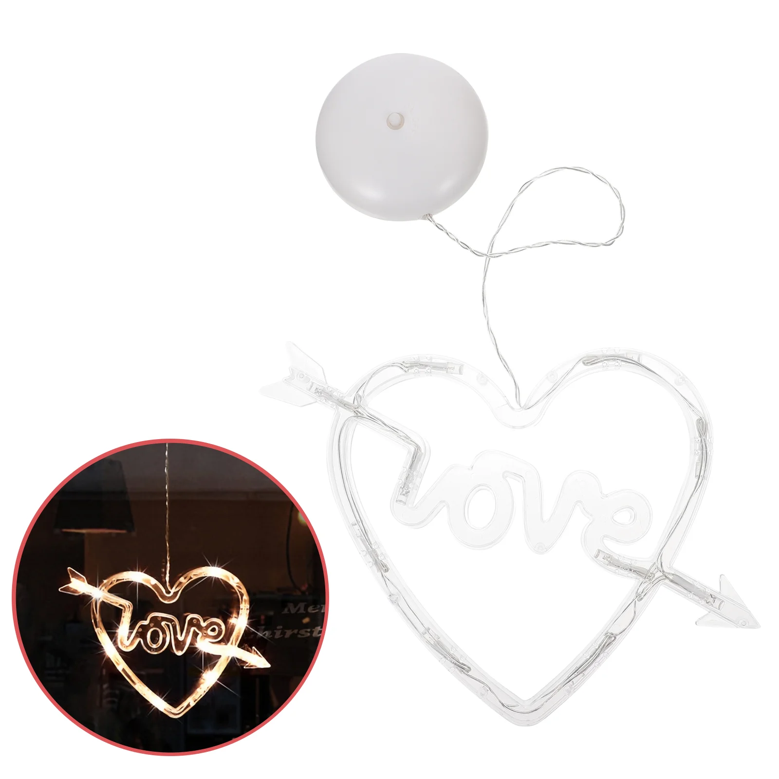 

Декоративный светильник в виде любящего сердца, праздничный светильник на присоске, лампа на День святого Валентина
