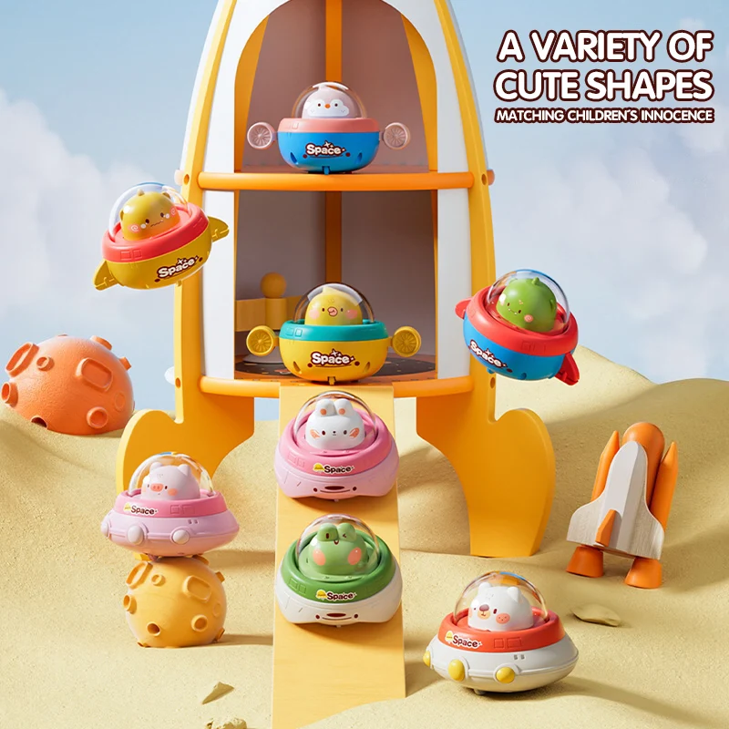 Мини-автомобиль В Форме Животного С Откатным Механизмом Пластиковая Игрушечная