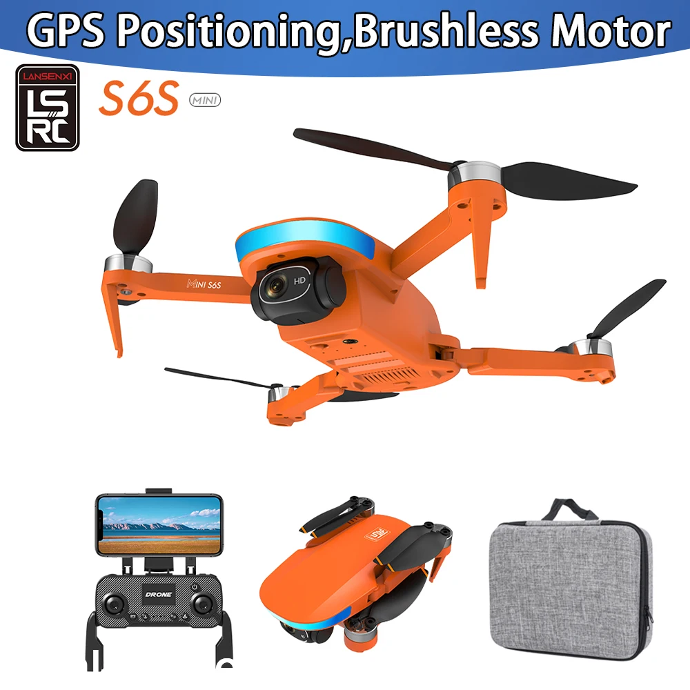 

2022 New GPS Drone S6S Mini drone 4K professional GPS 5KM Dual Camera Quadcopter With Camera Brushless Motor Obstacle Avoidance