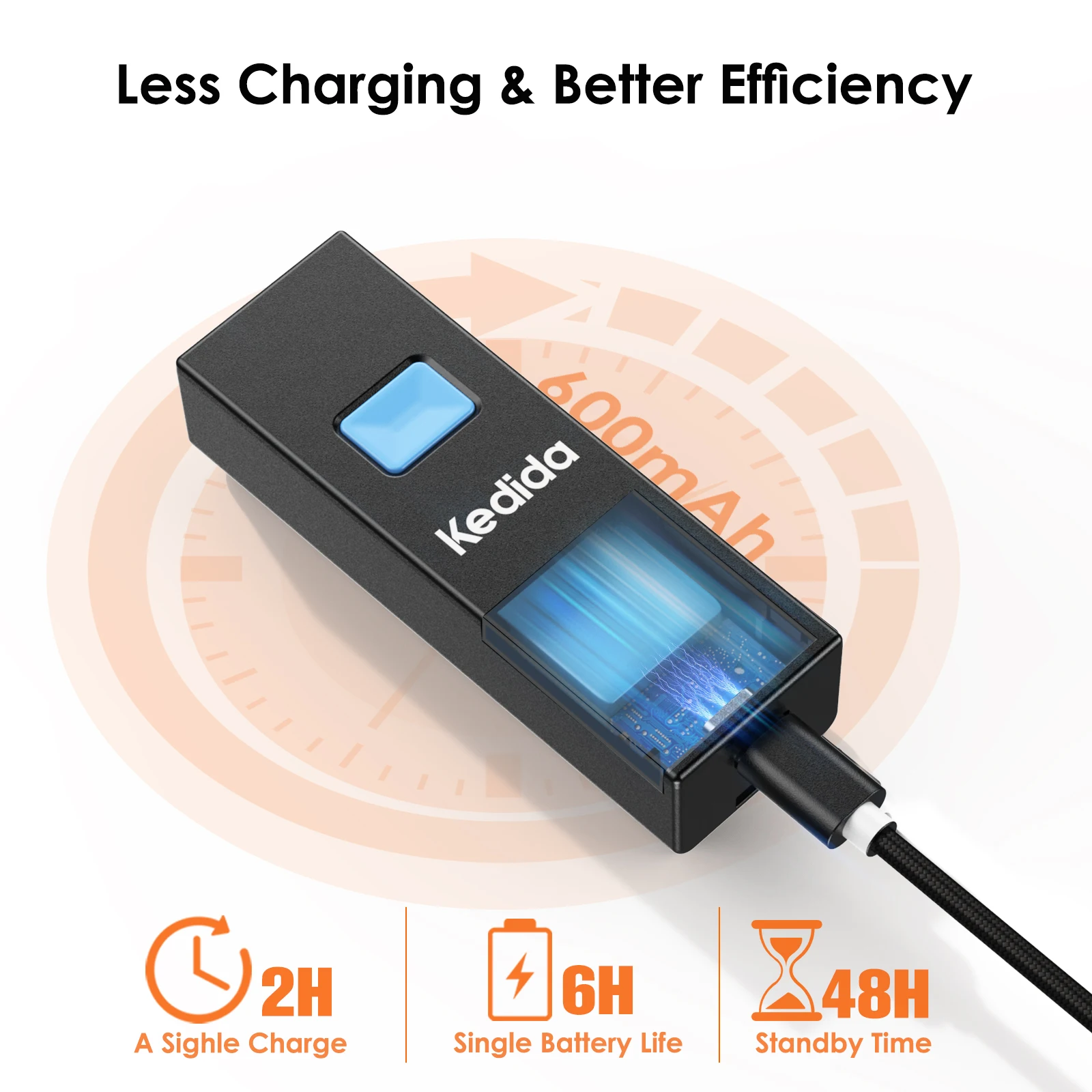 Беспроводной 2D мини сканер штрих-кода 3-в-1 USB проводной 2 4G беспроводной Bluetooth