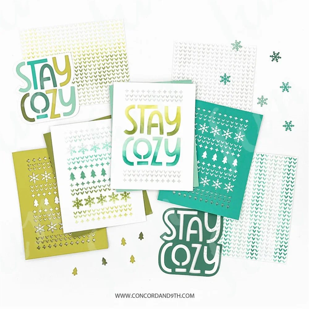 Металлические Вырубные штампы Stay Cozy скрапбукинг сделай сам слойные трафареты