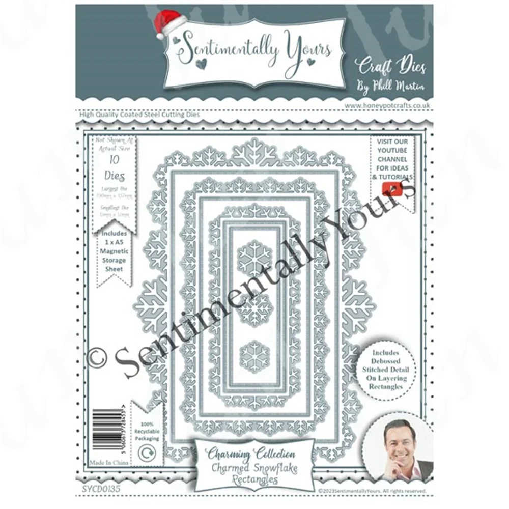 Металлические штампы-трафареты снежинки