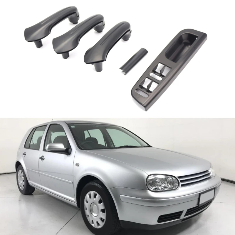 

Fit for B5 Golf MK4 Inner Door Handle Frame, ABS Door Inner Grab Handle Trim Cover Decoration